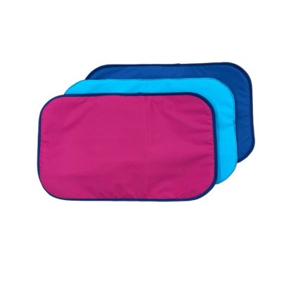 Sound-dampening placemat surface with detachable, reusable dry-erase sheet